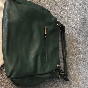 Elegant Green Leather Shoulder Bag